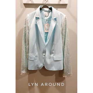 เสื้อสูทสีฟ้า Lyn around Size L เบลเซอร์แต่งเลื่อม คอลหายาก ใหม่มือ1