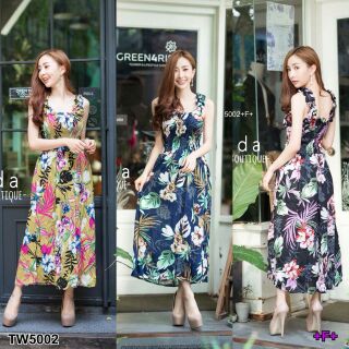 Maxi Flower Dress มาล้าววววค่ะ เดรสสายเดี่ยวแต่งระบายแขน ทรงเก๋ๆ สวยห้ามพลาดเลยจ้าตัวนี้