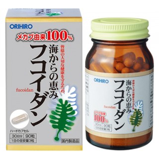 อาหารเสริม ORIHIRO Fucoidan 90 แคปซูล (30 วัน) / Wakame Seaweed Mekabu / อาหารเพื่อสุขภาพ / ส่งตรงจากประเทศญี่ปุ่น