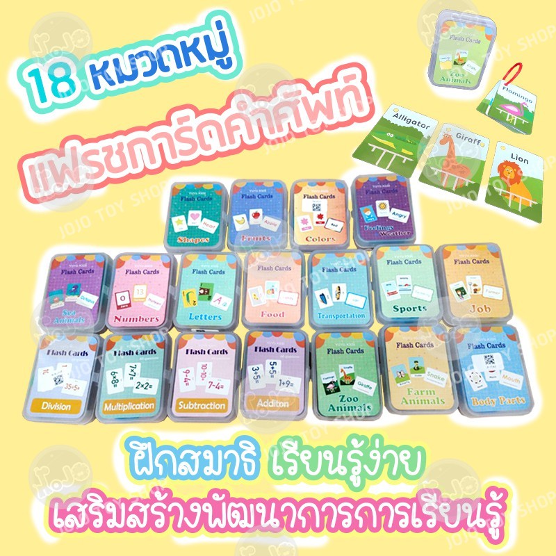 การ์ดคำศัพท์ เพื่อการเรียนรู้ English Flash Card แฟลชการ์ด เสริมสร้างพัฒนาการเด็ก ภาษาอังกฤษ