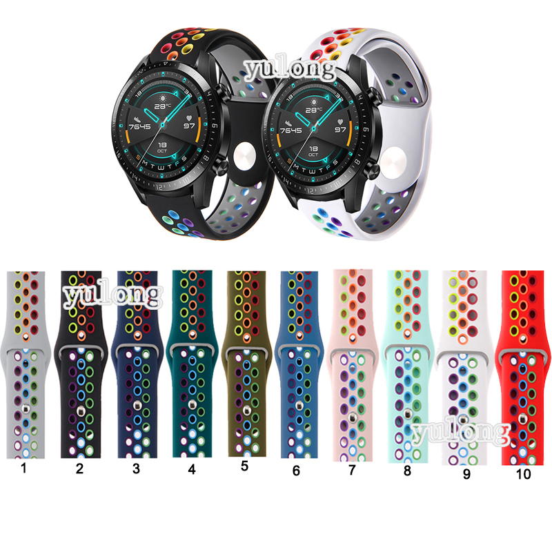 สายนาฬิกาข้อมือซิลิโคน สําหรับ Watch GT3 GT4 SE GT2 GT2e Watch4 Watch3 Pro GT 2 3 4 2e 42 มม. 43 มม. 46 มม.