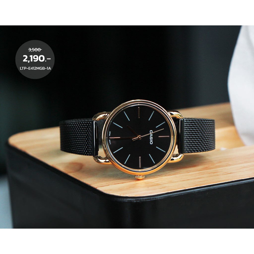 แท้ศูนย์ (กล่องคลีม) นาฬิกา Casio ผู้หญิง รุ่น LTP-E412 LTP-E415 LTP-e415 LTP-E412PG-4A ของแท้รับประกันศูนย์ 1 ปี ราคา ถูกที่สุด ดีลบีเคเค แกลเลอรีภาพที่ 5