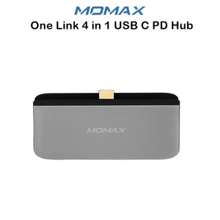 Momax One Link 4 in 1 USB C PD Hub อุปกรณ์เชื่อมต่อเกรดพรีเมี่ยม สำหรับ อุปกรณืที่เชื่อมต่อได้(ของแท้100%)