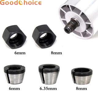 【Good】5*Mounting Nut 6mm/6.35mm(1/4")/8mm Adapter Fit Use Woodworking Router Bit【Ready Stock】