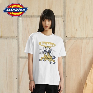 ใหม่ เสื้อยืด ผ้าฝ้าย พิมพ์ลายการ์ตูนกราฟฟิติ Dickies สําหรับผู้ชาย