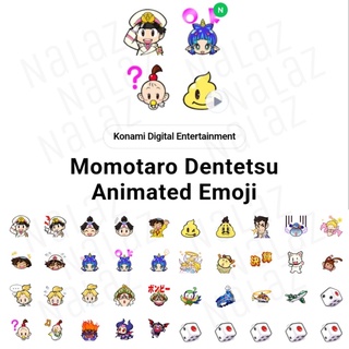 ใหม่‼️ Momotaro Dentetsu สติกเกอร์ไลน์ โมโมทาโร่ เดนเทตสึ ภาษาญี่ปุ่น ไม่มีวันหมดอายุ