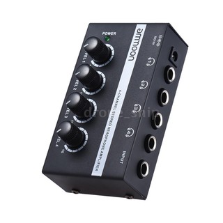 d &amp; s ammoon ha 400 ultra -compact 4 channels เครื่องขยายเสียงสเตอริโอพร้อมอะแดปเตอร์พาวเวอร์