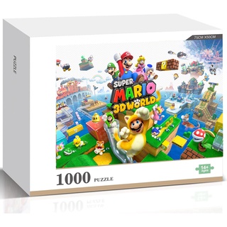 Super Mario จิ๊กซอว์ไม้ ลาย WorldSuper Mario Nintendo 3D คุณภาพสูง ของเล่น สําหรับครอบครัว 1000 ชิ้น