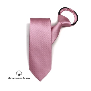 Giorgio Del Sarto Adults Zipper Tie Pink ไทซิป เนคไทสำเร็จรูปสีชมพู