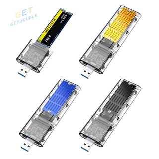 Getdouble เคส M2 Ssd เคส M.2 Usb3.0 Gen 1 5Gbps Sata Ngff Ssd ฮาร์ดดิสก์ภายในกล่อง