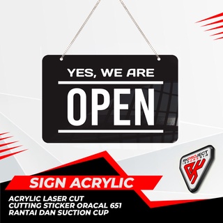 แผ่นป้ายอะคริลิค OPEN ACRYLIC - CLOSE