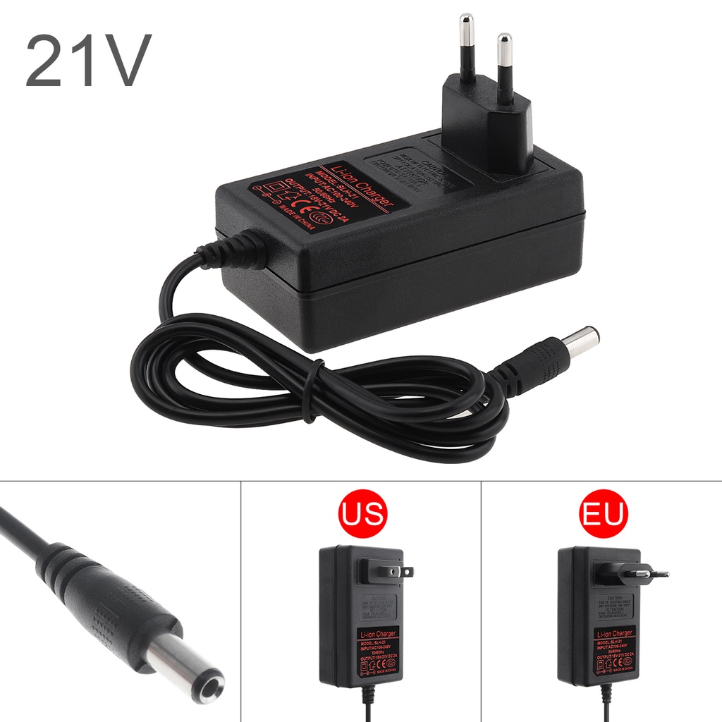 อะแดปเตอร์ชาร์จแบตเตอรี่ลิเธียมไฟฟ้า 21V 2A 18V 5Series 18650 ราคา ถูกที่สุด ดีลบีเคเค