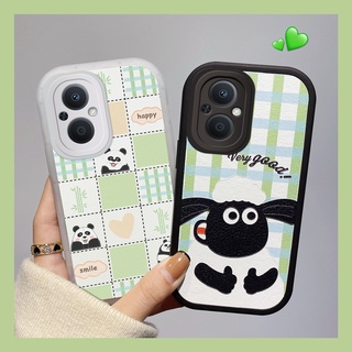 เคสโทรศัพท์มือถือ OPPO Reno8z Reno8 5G 2022 กันกระแทก ลายการ์ตูนแพนด้า และแกะน่ารัก สําหรับ เคสOPPO Reno8z Reno8 5G 2022 Reno8 z 5G