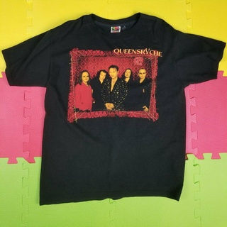 เสื้อยืดผ้าฝ้าย พร้อมส่ง เสื้อยืดแขนสั้น คอกลม ผ้าฝ้าย 100% พิมพ์ลาย Queensryche Q2K Lelaki Lengan Pendek หลากสี สไตล์วิ