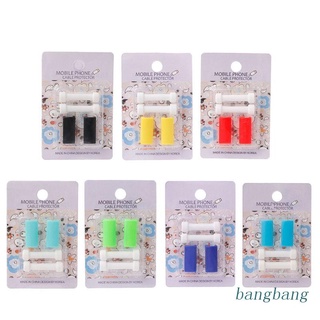 Bang ปลอกป้องกันสายเคเบิล USB สีสันสดใส สําหรับสายชาร์จข้อมูลสมาร์ทโฟน