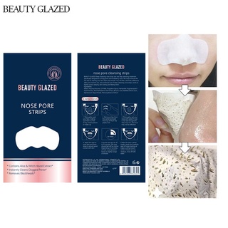 BEAUTY GLAZED 1 ชิ้น แผ่นแปะจมูก/กำจัดสิวหัวดำ การทำความสะอาดเยื่อจมูกอย่างล้ำลึก