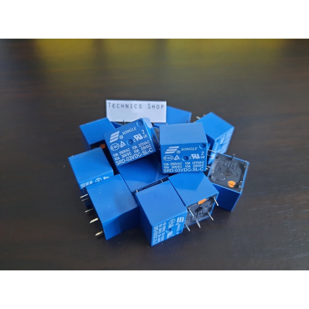 ลด 50% ใส่โค้ด INC8LZ3 Relay 3V / 5V / 6V / 9V /12V / 24VDC 5ขา 10A (1 ตัว)