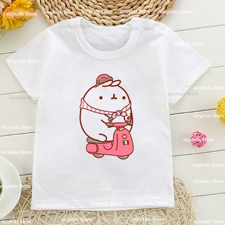 เสื้อยืด พิมพ์ลายการ์ตูน Molang Y Piu Piu Linda Conejita น่ารัก แฟชั่น สําหรับเด็กวัยหัดเดิน