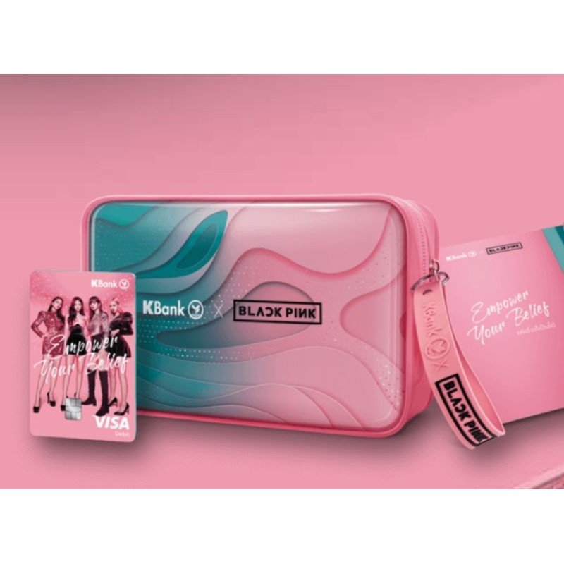 Kbank x Blackpink กระเป๋าพร้อมพวงกุญแจ