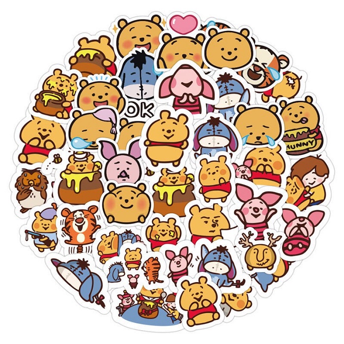 สติกเกอร์ ลายการ์ตูนหมีพูห์ 3 มิติ สําหรับเด็ก - รูปที่ 6