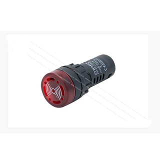 ไพลอตแลมป์ (Pilot Lamp) 22mm. 220V ประเภทออด ชนิดมีแลมป์ สีแดง # AD22MR-R220