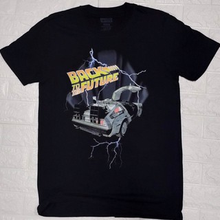 เสื้อยืดคอกลมcrew neckเสื้อภาพยนตร์ Backtothefuture ลิขสิทธิ์แท้S-4XL