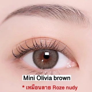 คอนแทคเลนส์ Mini Olivia Brown / Light Brown / Gray (Kitty Kawaii) ขนาดมินิ 🌷 ลายฮิต ขายดีมาก [ค่าสายตาปกติ ถึง -375]
