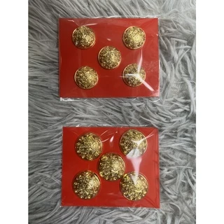 [ถูกที่สุด]กระดุมทองเคลือบเงา ครูเอกชน[สำหรับสุดปกติขาว]5เม็ดเคลือบไม่ลอก