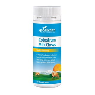 นมอัดเม็ด โคลอสตรุ้ม Goodhealth Colostrum Milk Chews - Vanilla 150s นมเพิ่มความสูงอัดเม็ด ชนิดเคี้ยวกลืนรสวานิลลา