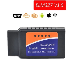 เครื่องสแกนเนอร์อ่านโค้ด ELM327 Wifi V1.5 PIC18F25K80 ELM 327 OBD 2 สําหรับ IOS Android ELM 327 V1.5 WI-FI ODB2