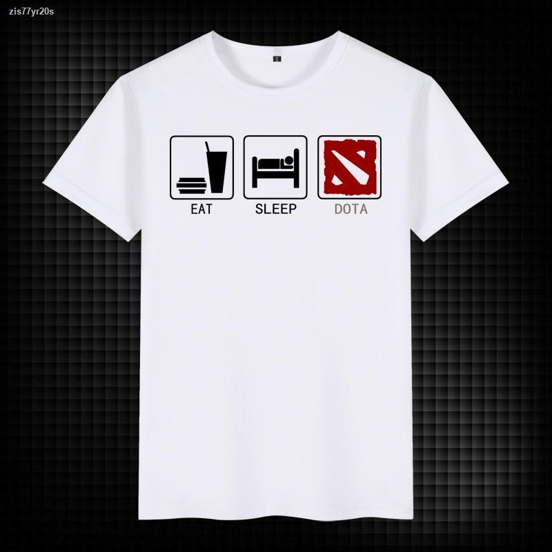 เสื้อยืดคอกลมการ์ตูนสินค้ามาใหม่【พร้อมส่ง】▩ﺴ Dota2 Dota ti9 เกมรอบทีมพิมพ์เสื้อผ้านักเรียนชายหลวมฤดูร้อน plus ขนาดแขนสั้