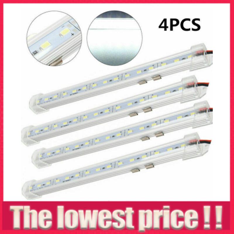 สายไฟ 12 v led 5630 สีขาวสําหรับตกแต่งภายในรถยนต์รถตู้เรือ 4 ชิ้น