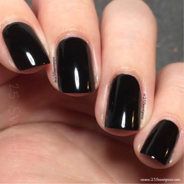 OPI สี Black onyx ดำสนิท ทาเดี่ยว ไว้ทำลาย หรือกับกลิตเตอร์คือดีย์ แท้ %