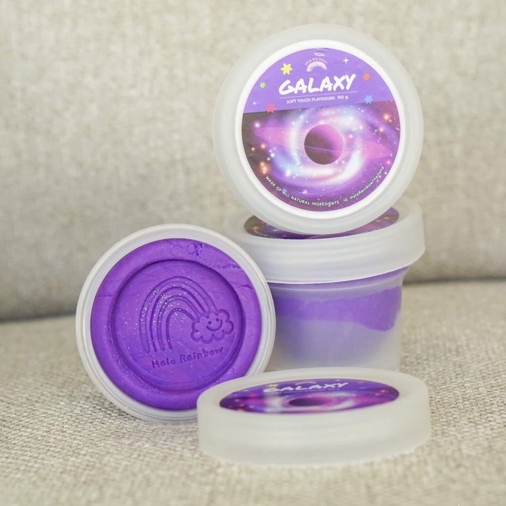 ใหม่!!  แป้งโด Cosmic Neon  เซตแป้งโดสีนีออน ประดับผงstar dust 6สี  พร้อมกระเป๋า