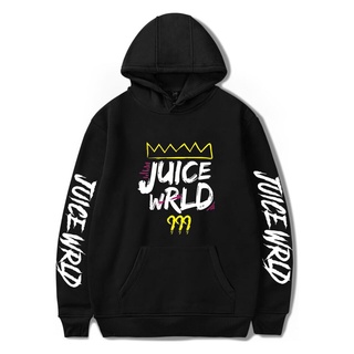 ขายดี เสื้อฮู้ดดี้ ผ้าฝ้าย แบบสวมหัว ลาย Rapper Juice Wrld สําหรับผู้ชาย JZ