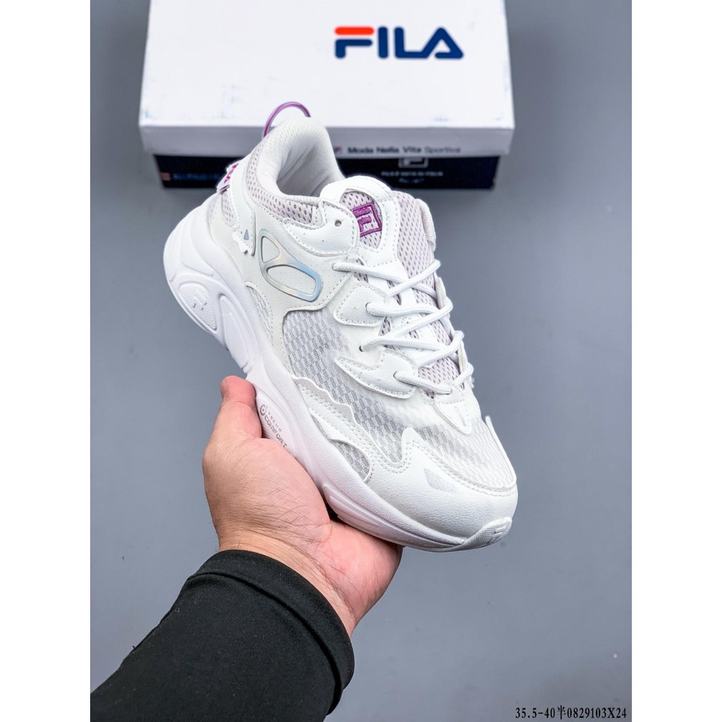 Fiile Fila Fusion Mars running shoes summer new couple retro running shoes shoes open genuine shoes leather stitching wi
