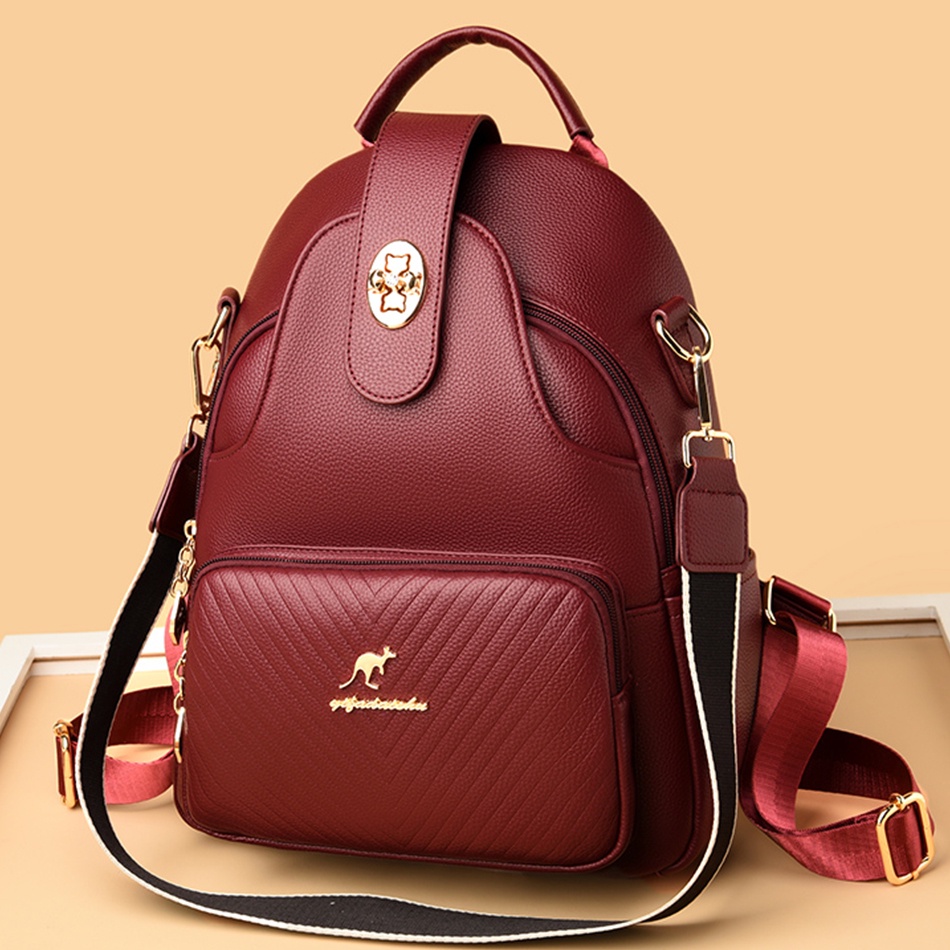 Luxury Women Backpacks Purses 2022 Trend Soft Leather Female Travel