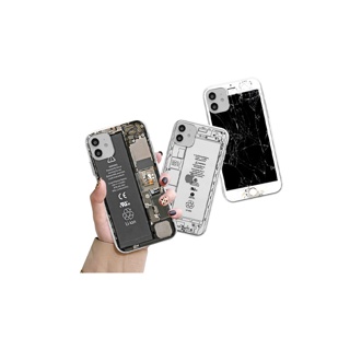 โค้ดเคสโทรศัพท์มือถือซิลิโคนสําหรับ IPhone 13 13Pro 13Promax 11 11Pro 11ProMax 7 8 SE 2020 7Plus 8Plus X XS XR XSmax 12 12Pro 12Promax Full Cover Clear TPU Soft Case