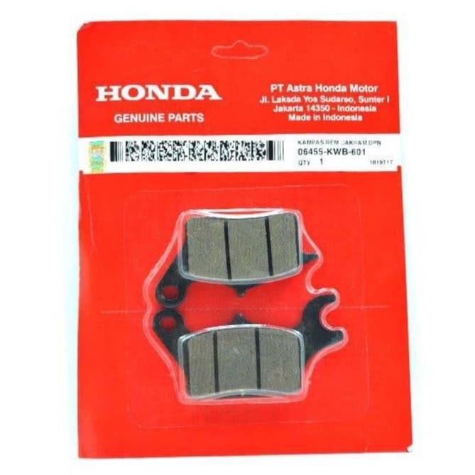 ผ้าเบรคหน้าสําหรับ Supra X125 FI Helm ใน Original Honda 06455-KWB-601