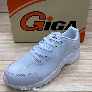 GiGa LA130 รองเท้าผ้าใบแบบหนัง ผูกเชือก (36-41) สีขาว hi hi