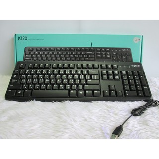 KEYBOARD (คีย์บอร์ด) LOGITECH K120 USB (BLACK)