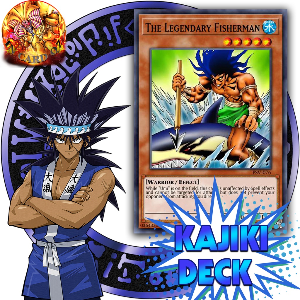 การ์ดทะเล Yugioh Kajiki (การ์ดพิมพ์ลามิเนตคุณภาพสูง)