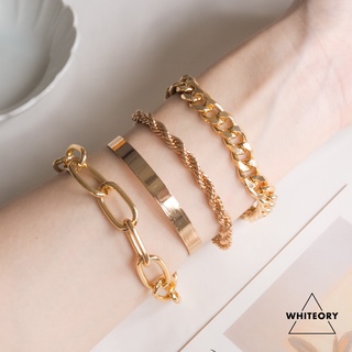 Gold Plated Bracelets set กำไลเซ็ตสีทอง | Whiteory