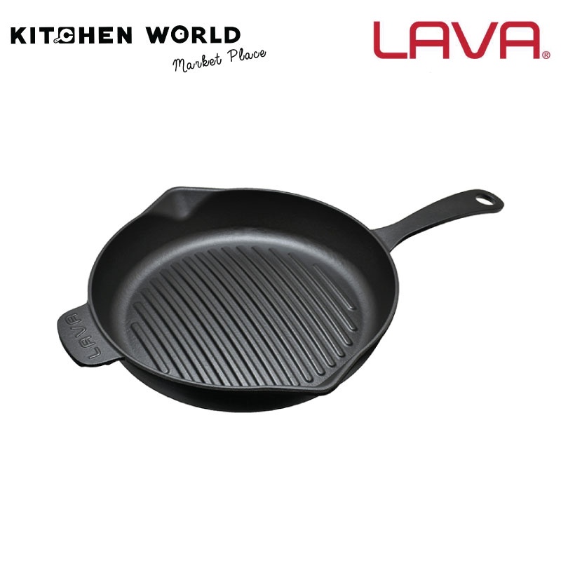 Lava LV Cast iron ECO Y GT28 Grill Pan 28 cm / กระทะเหล็กหล่อ