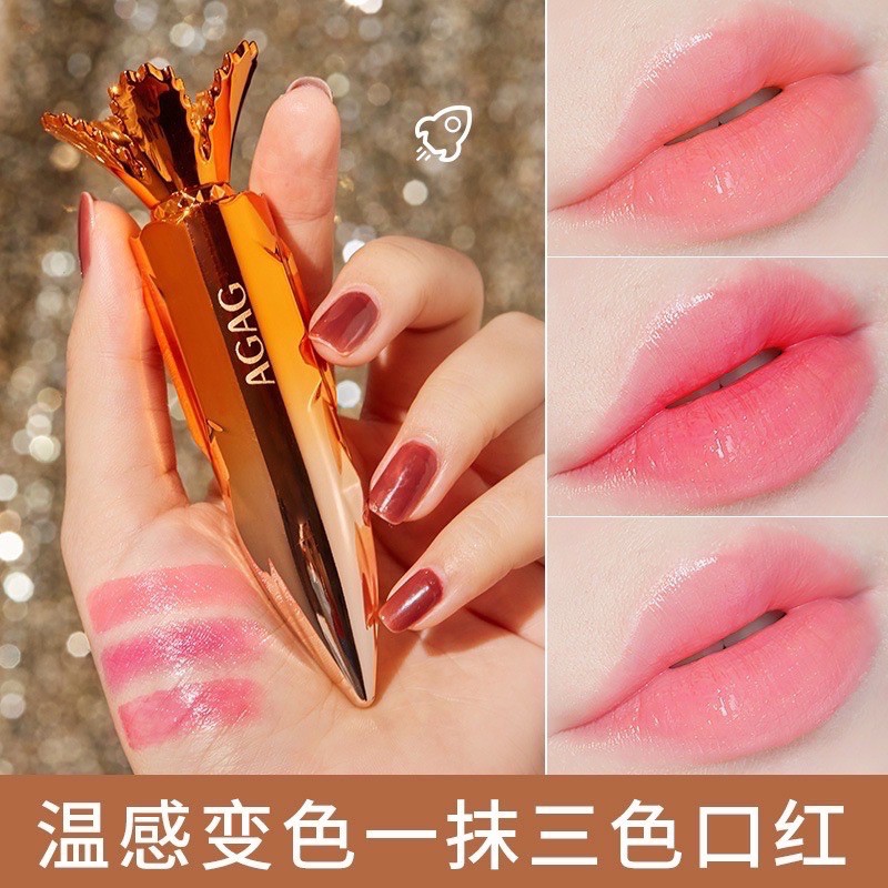 6684(ใหม่/แท้) 💄 ลิปบาล์ม 3 สี //5สี ลิปเปลี่ยนสี ลิปบำรุงปาก ลิปจรวด ปากชุ่มชื้น สไตล์เกาหลี Lip lipstick AGAG
