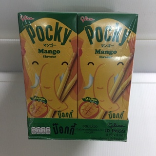 ป็อกกี้ รสมะม่วง บิสกิตแท่ง เคลือบมะม่วง POCKY MANGO  25 กรัม  x 10 กล่อง