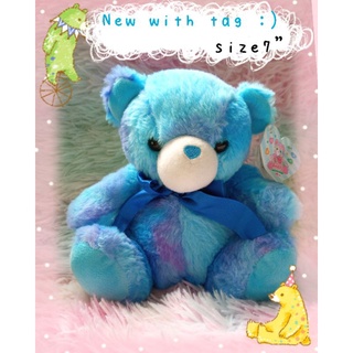 🐻ตุ๊กตาหมี สินค้าจากญี่ปุ่น🎎ขนาด7" ตุ๊กตาสีรุ้ง สินค้าพร้อมส่ง