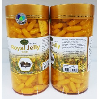 แท้ Natures king royal jelly 1000 mg  นมผึ้งเข้มข้นชนิดเม็ด ช่วยลดเลือนริ้วรอย