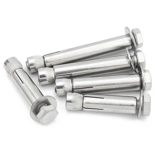 พุ๊ก พุก หัว 6 เหลี่ยม โบลท์ ยาว 40 - 200 มม. สแตนเลส 304 - M6 M8 / Sleeve Anchor Hexagon Head Bolt