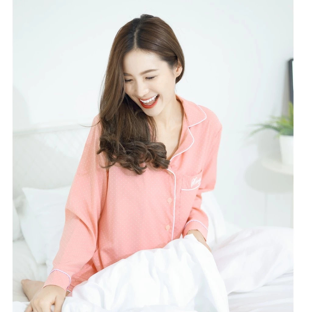 ชุดนอน ลายจุด 5 สี ชุดนอนผู้หญิง ชุดนอนไม่ได้นอน ชุดนอนน่ารัก ชุดนอนผู้ใหญ่ ชุดนอนราคาถูก thumbnail 7